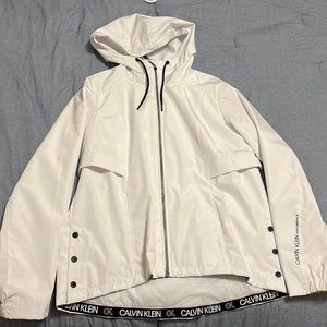 Calvin Klein white windbreaker jacket Women’s XS